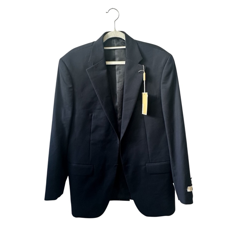 NWT MICHAEL Michael Kors One-Button Blazer Navy Blue Wool Men’s Size 38S